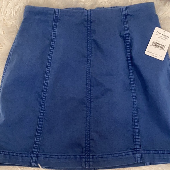 Free People • Modern Femme Mini Skirt Lapis Lazuli - Picture 5 of 10